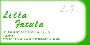 lilla fatula business card